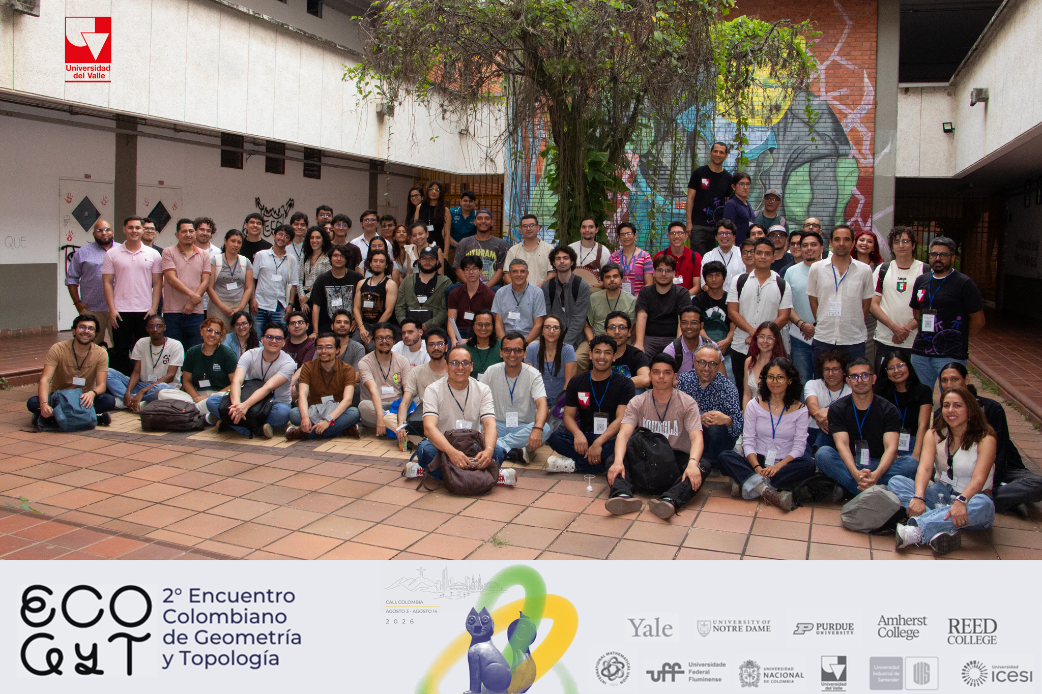 Fotografía grupal del evento Segundo Encuentro Colombiano de Geometría y Topología